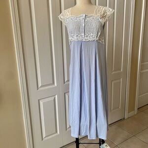 Nighty night Maxi Dress with Ivory Lace Bodice lounge